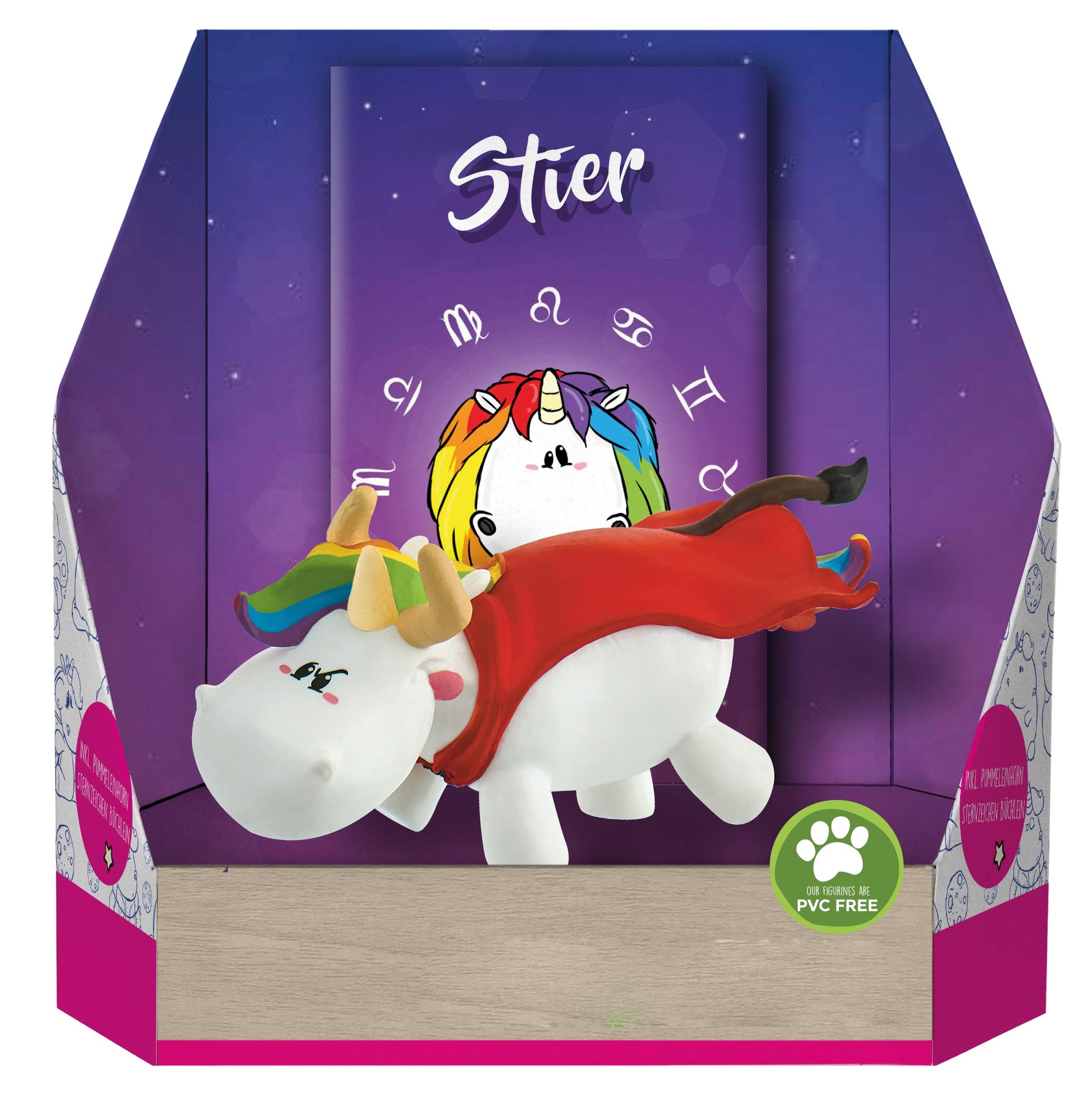 Vorderes Coverbild Pummeleinhorn Sammelfigur - Sternzeichen Stier