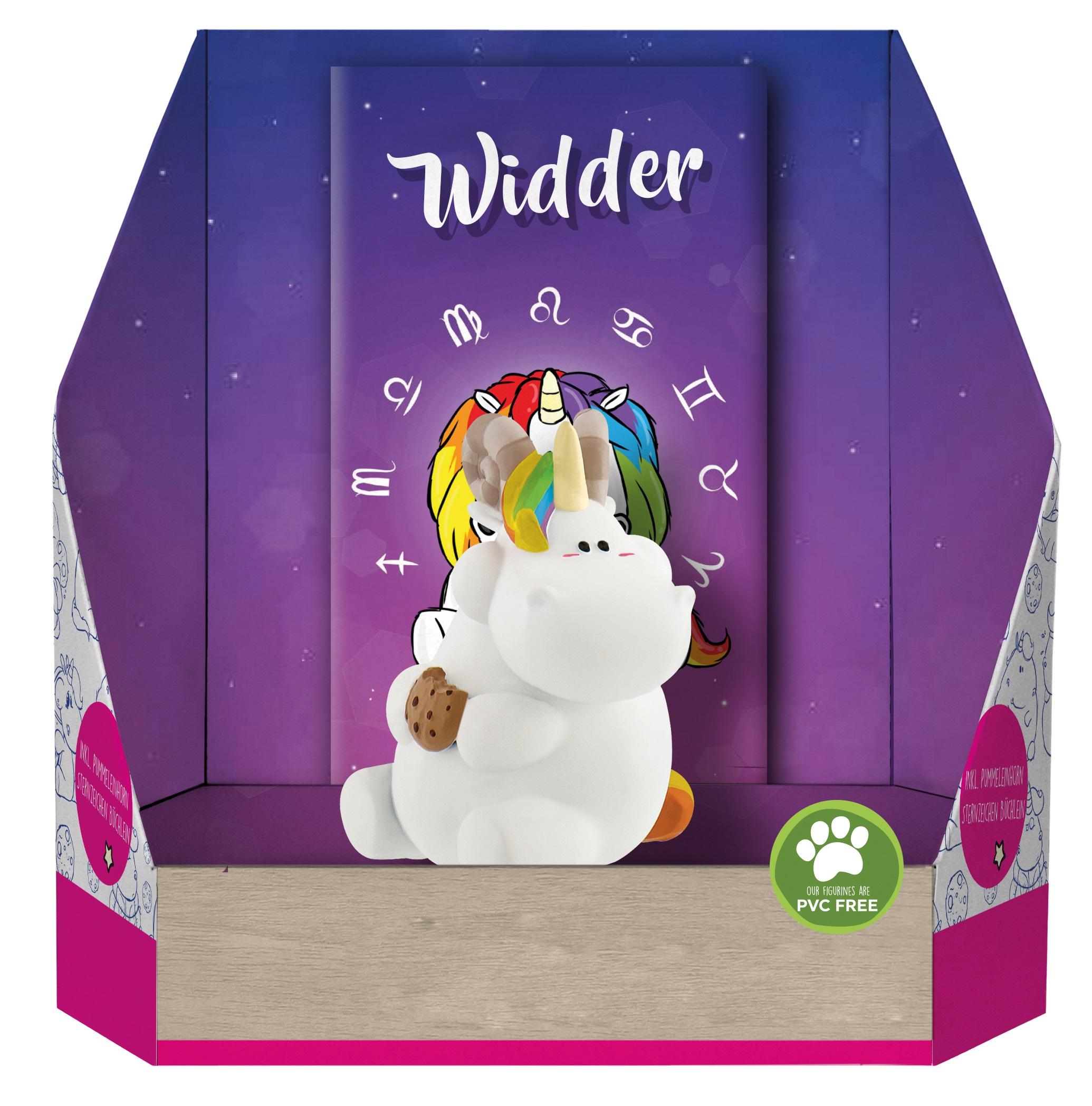 Vorderes Coverbild Pummeleinhorn Sammelfigur - Sternzeichen Widder