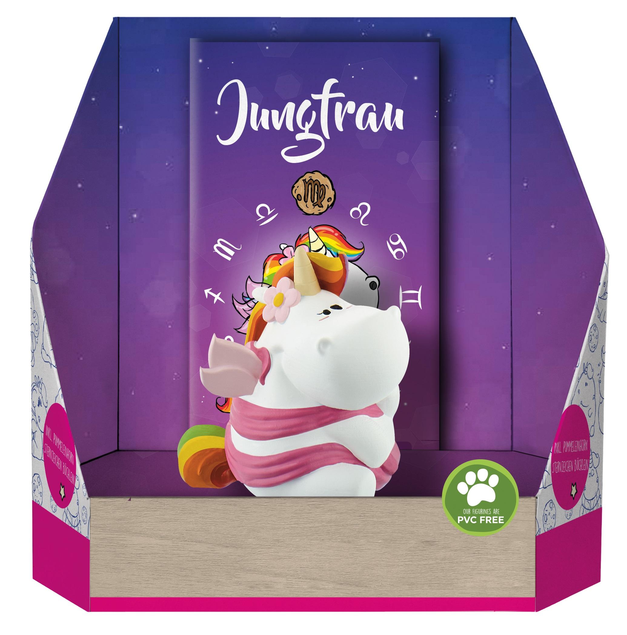 Vorderes Coverbild Pummeleinhorn Sammelfigur - Sternzeichen Jungfrau
