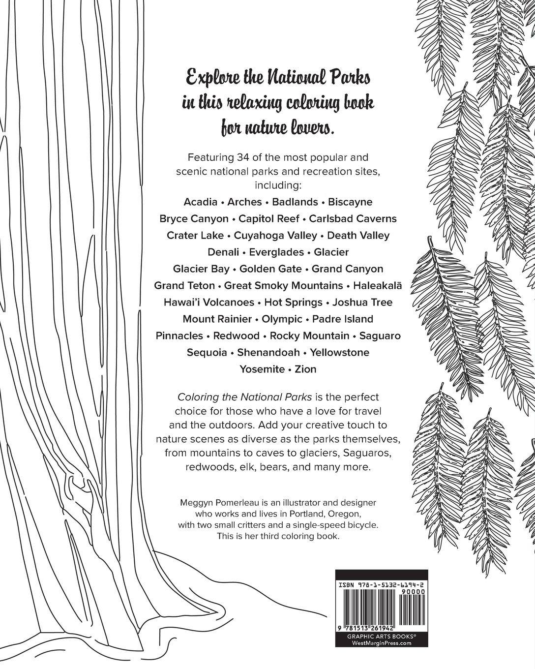 Rückseitencover Coloring the National Parks