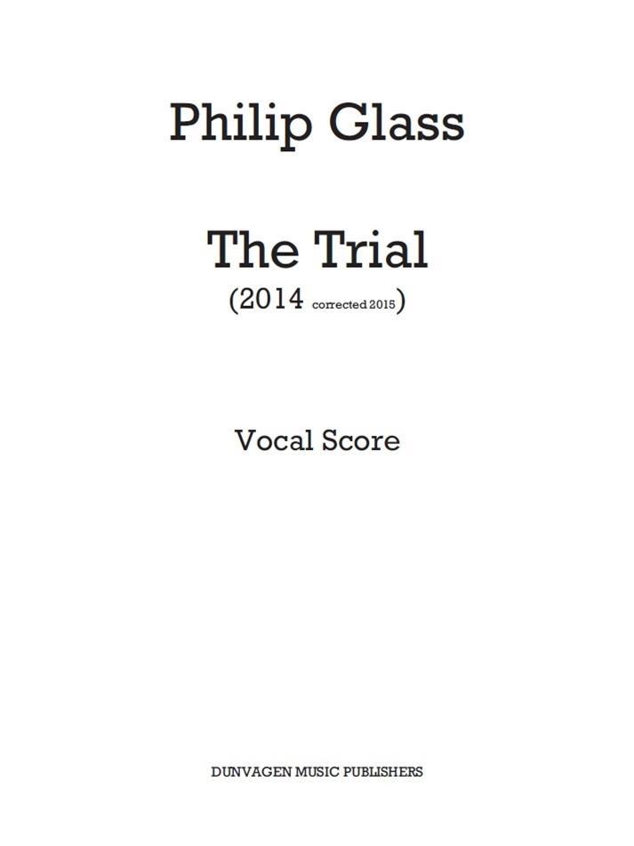 Vorderes Coverbild The Trial: Vocal Score