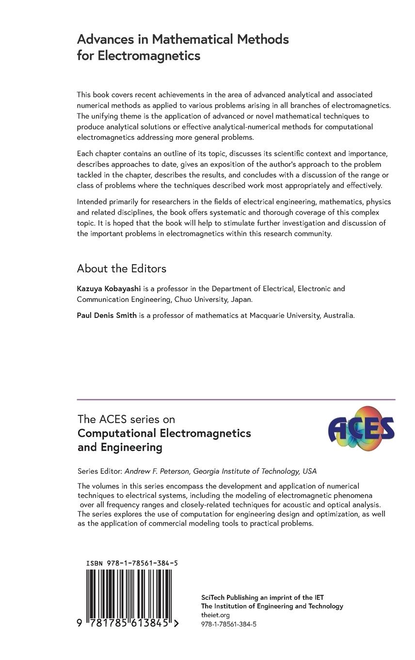 Rückseitencover Advances in Mathematical Methods for Electromagnetics