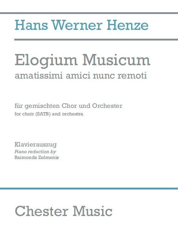 Vorderes Coverbild Elogium Musicum: Amatissimi Amici Nunc Remoti Satb Choir and Orchestra