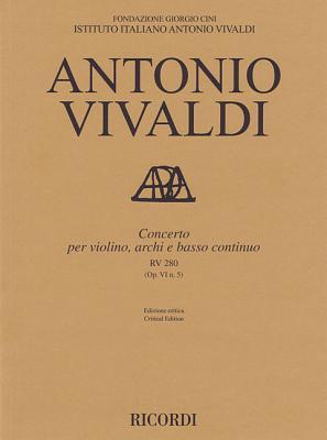 Vorderes Coverbild Concerto for Violin, Strings and Basso Continuo - Rv280, Op. 6 No. 5