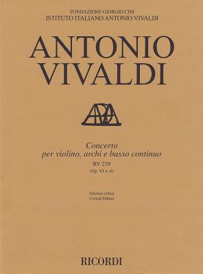 Vorderes Coverbild Concerto for Violin, Strings and Basso Continuo - Rv239, Op. 6 No. 6