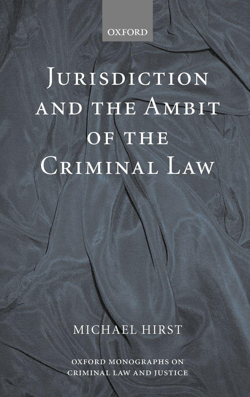 Vorderes Coverbild Jurisdiction and the Ambit of the Criminal Law