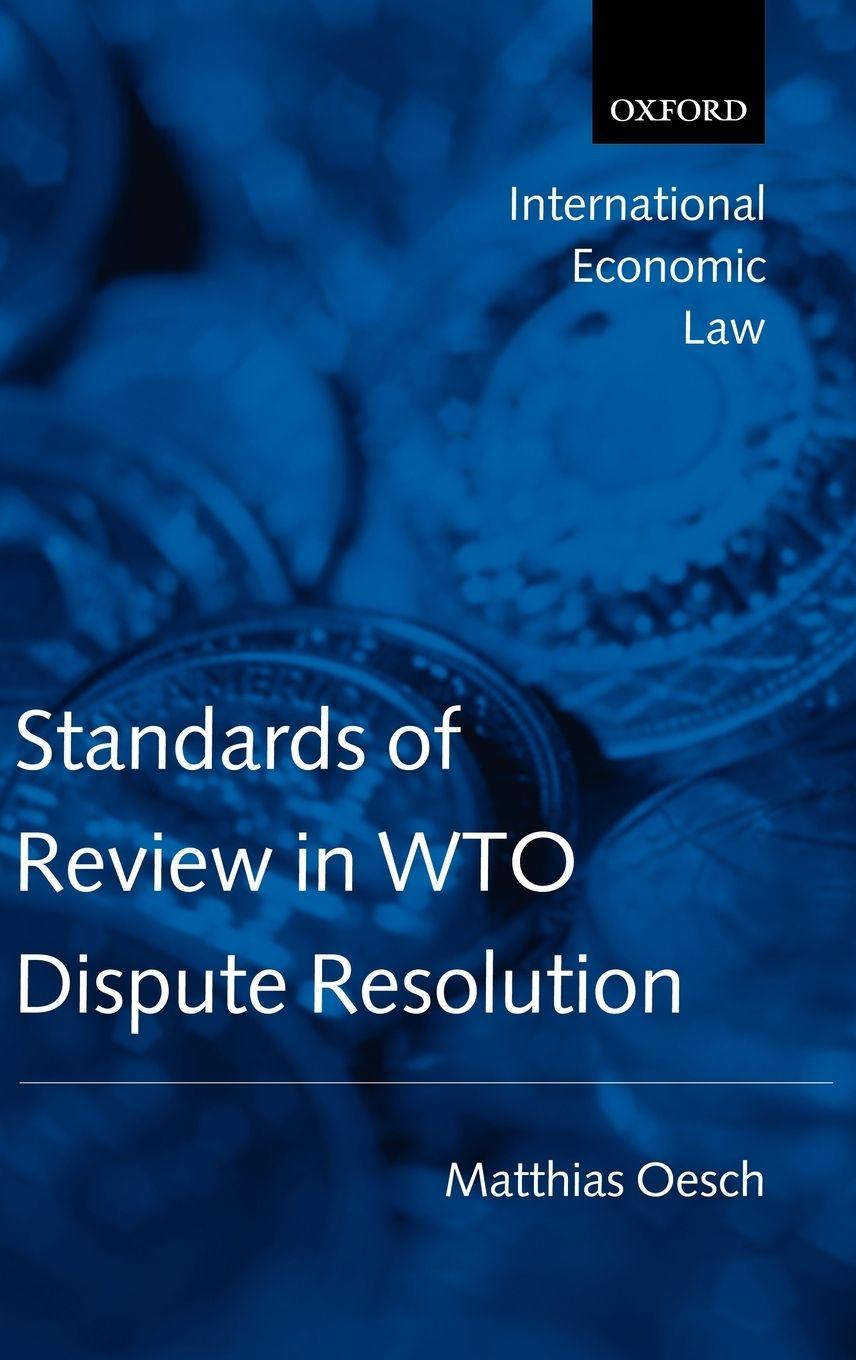 Vorderes Coverbild Standards of Review in Wto Dispute Resolution