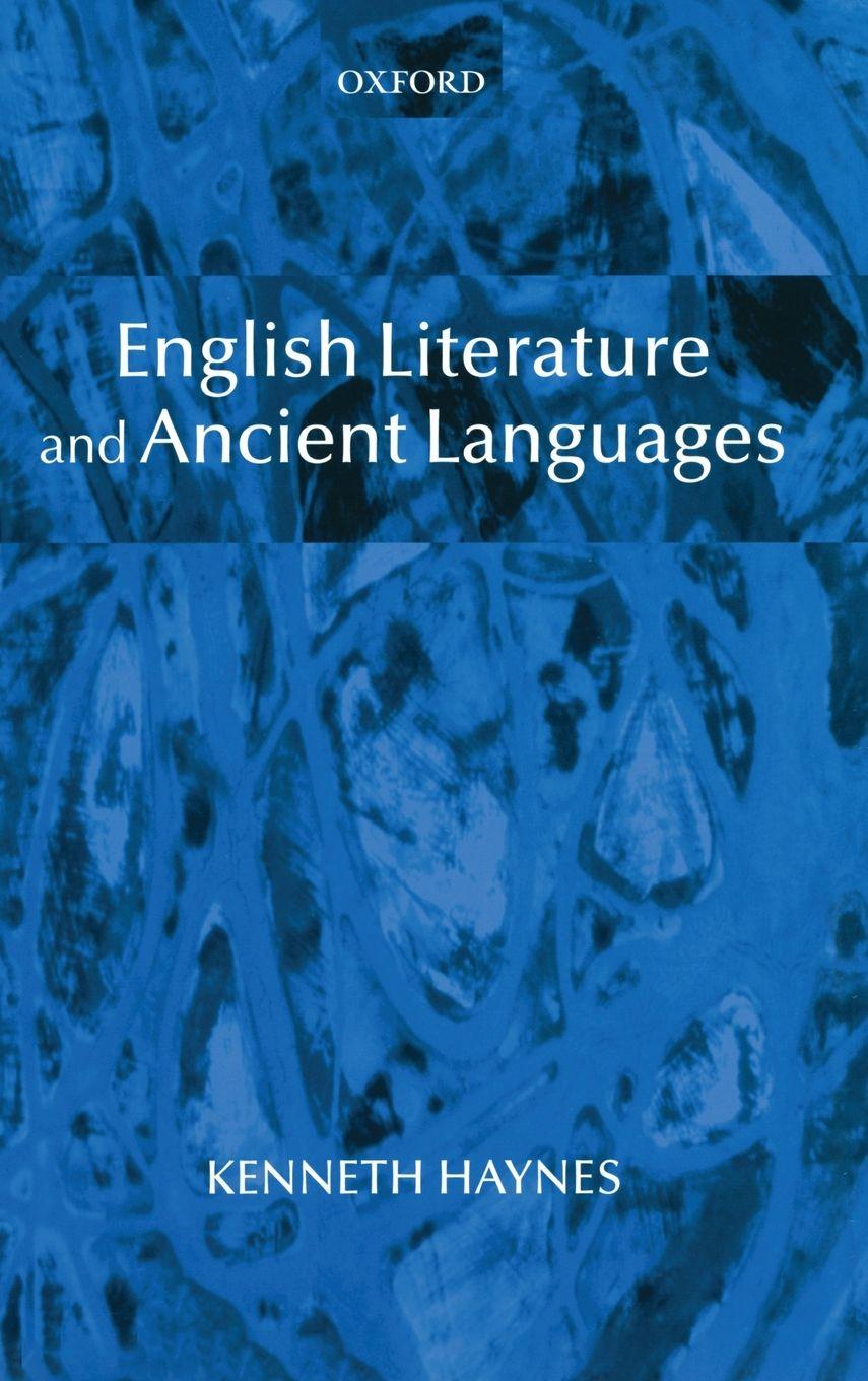 Vorderes Coverbild English Literature and Ancient Languages
