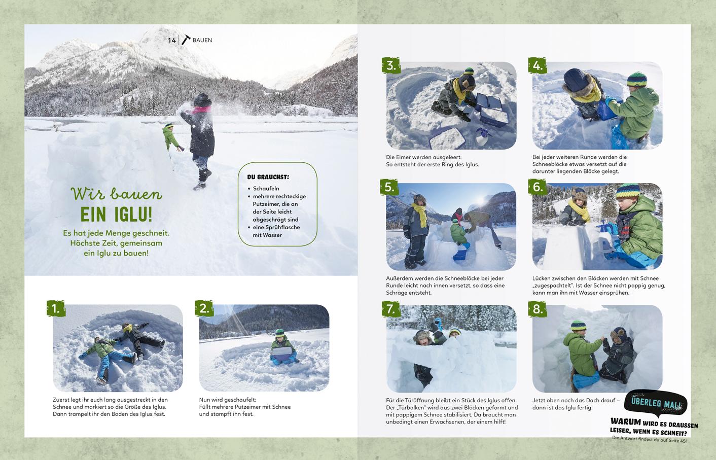 Beispielinhalt (Bild) Mein Sach- und Mach-Winter-Buch