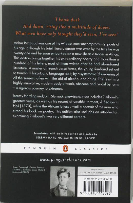 Rückseitencover Selected Poems and Letters