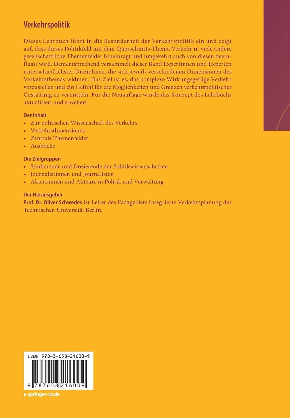 Rückseitencover Verkehrspolitik