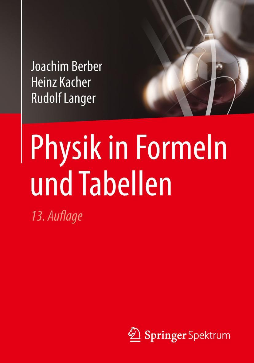 Vorderes Coverbild Physik in Formeln und Tabellen
