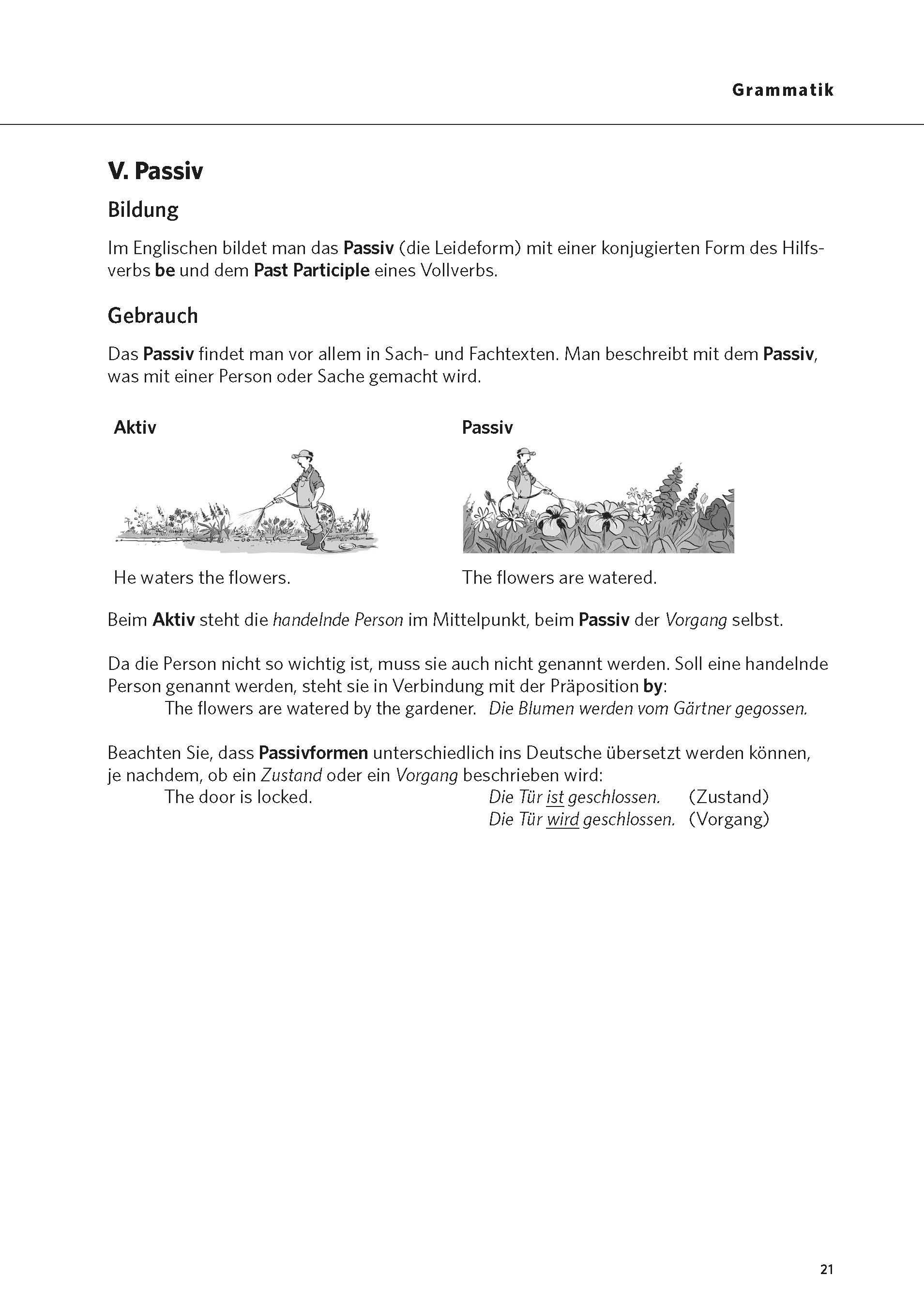 Beispielinhalt (Bild) PONS Das große Buch der Verben Englisch