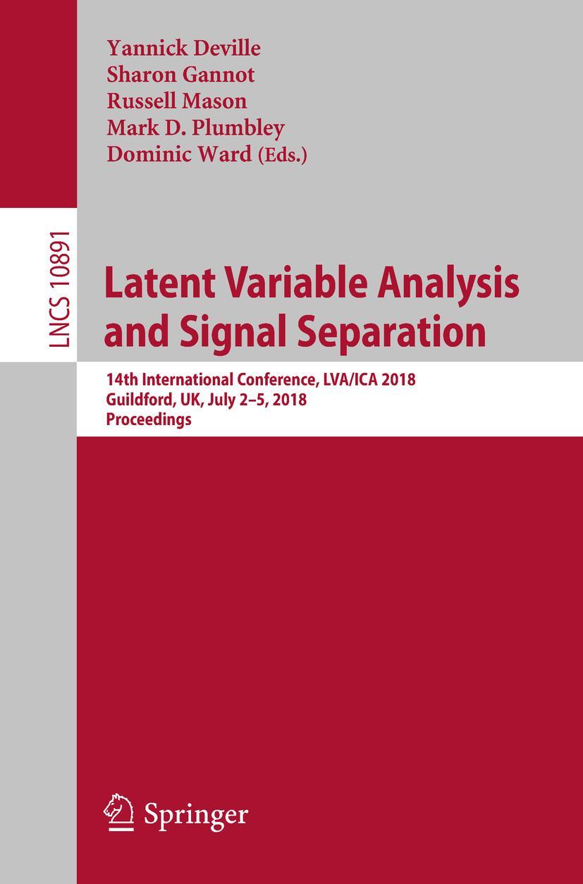 Vorderes Coverbild Latent Variable Analysis and Signal Separation