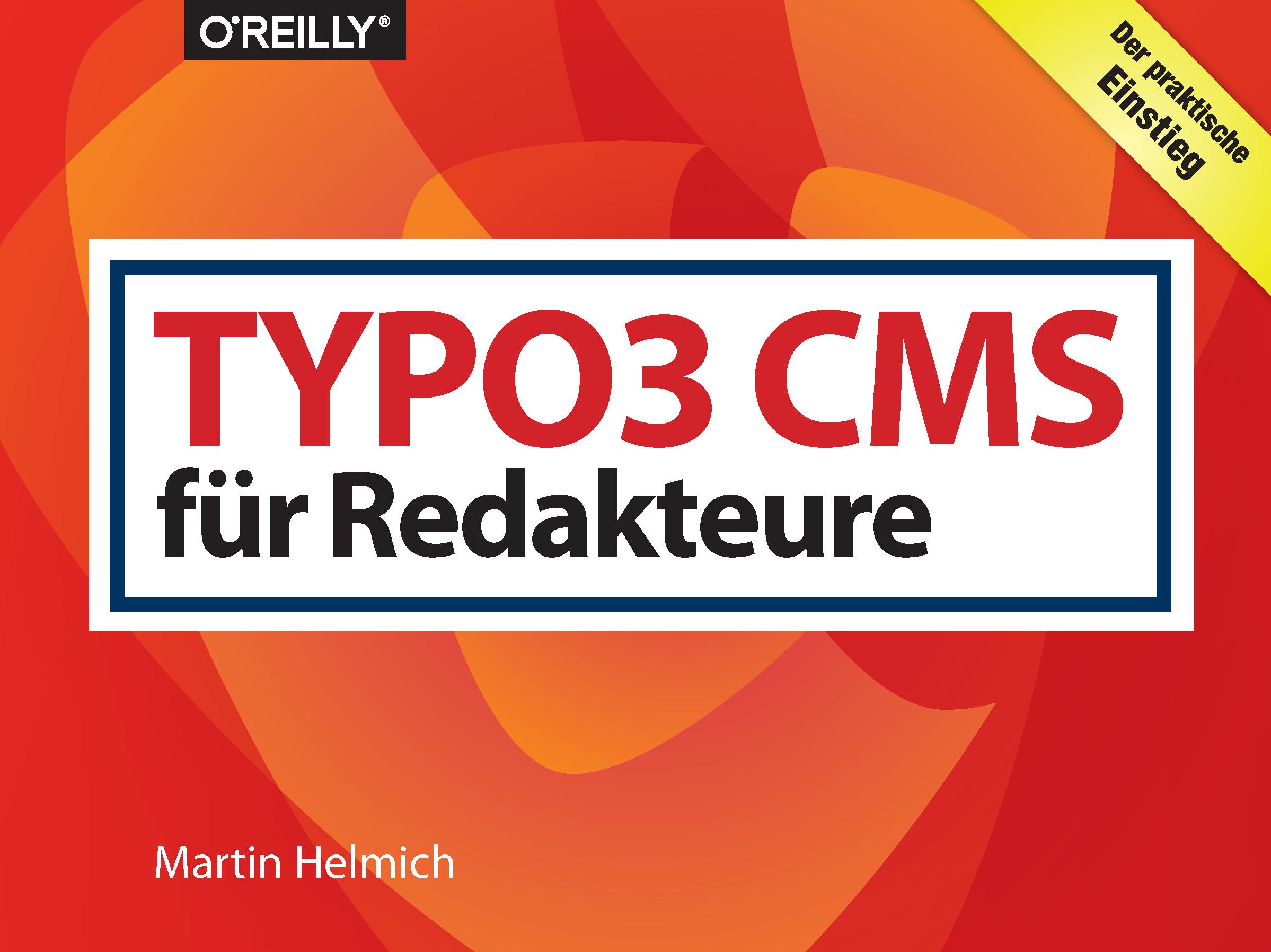 Vorderes Coverbild TYPO3 CMS für Redakteure