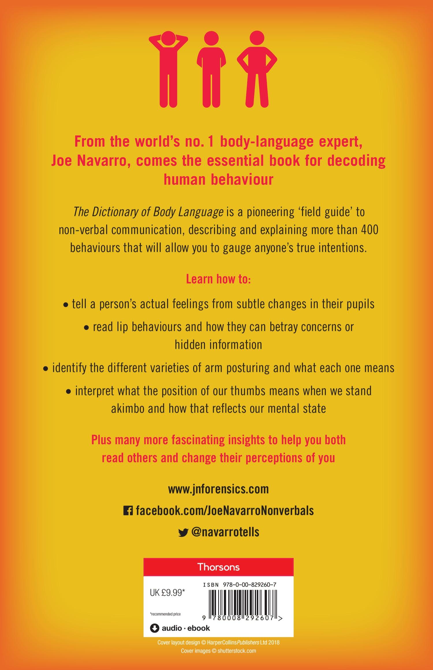 Rückseitencover The Dictionary of Body Language