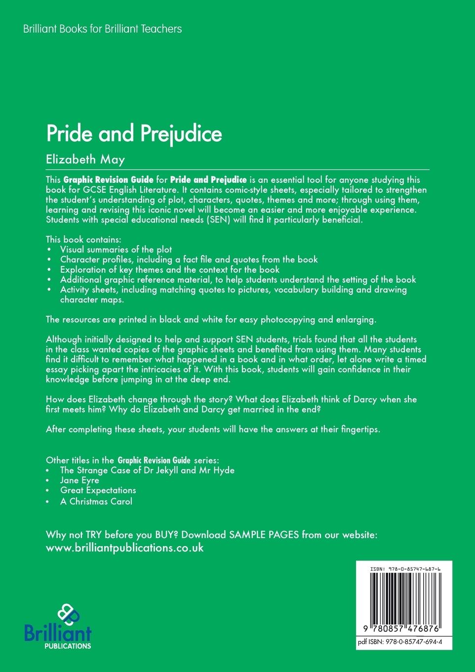 Rückseitencover Pride and Prejudice