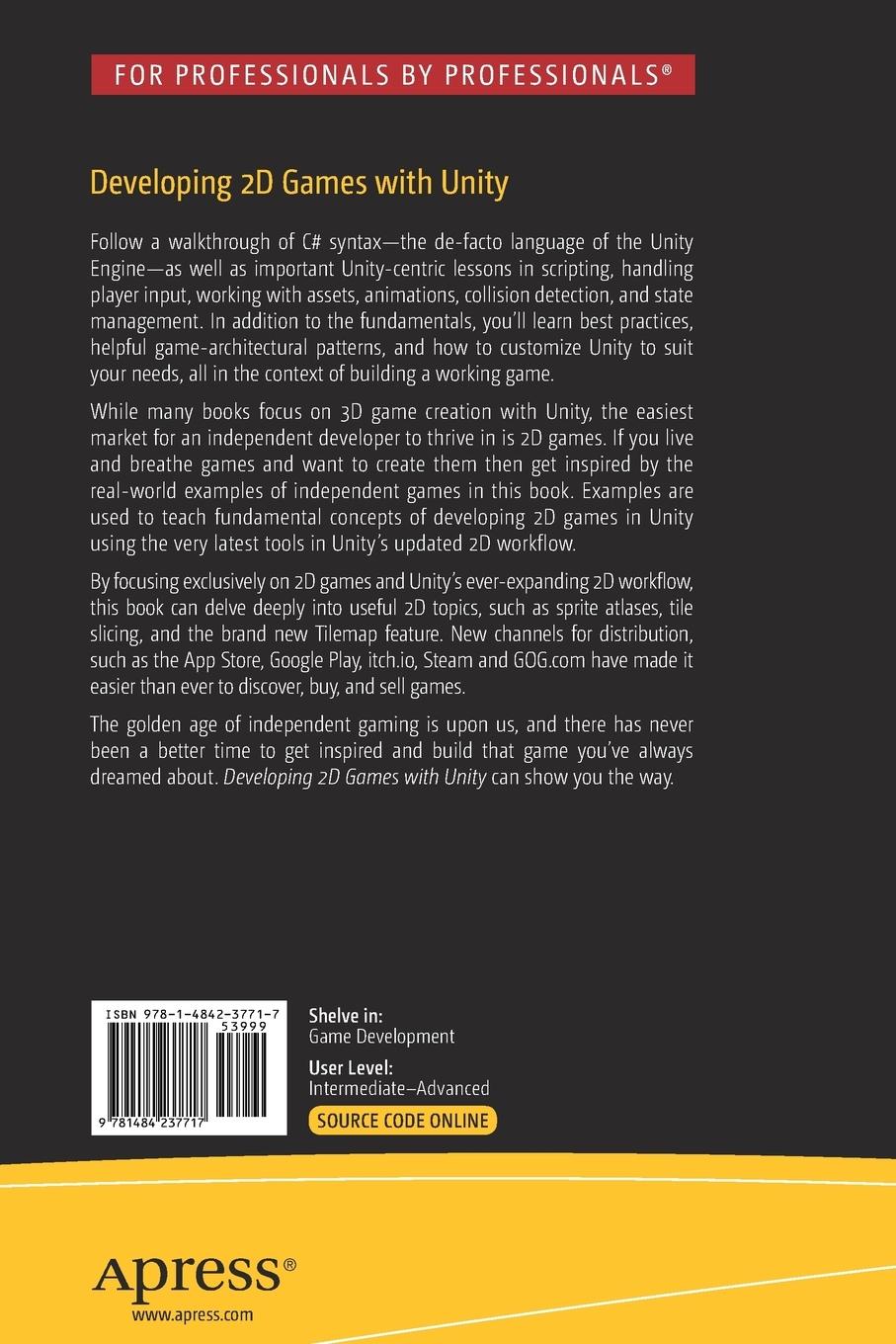 Rückseitencover Developing 2D Games with Unity