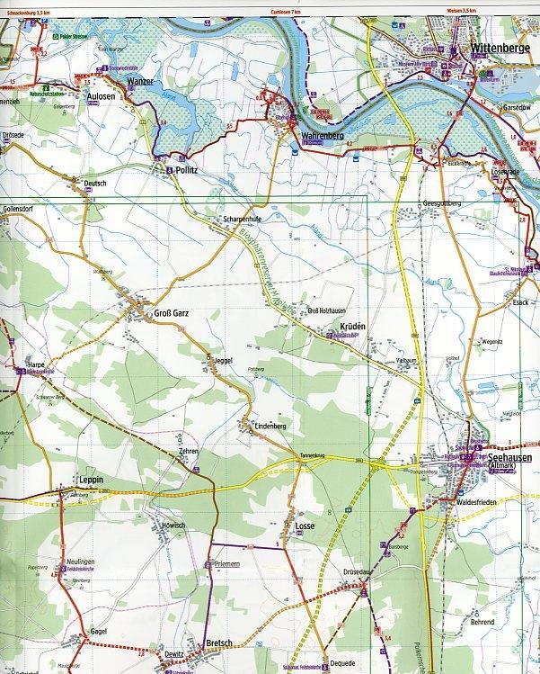 Beispielinhalt (Bild) Bikeline Radkarte Deutschland Altmark Ost Stendal 1:75.000