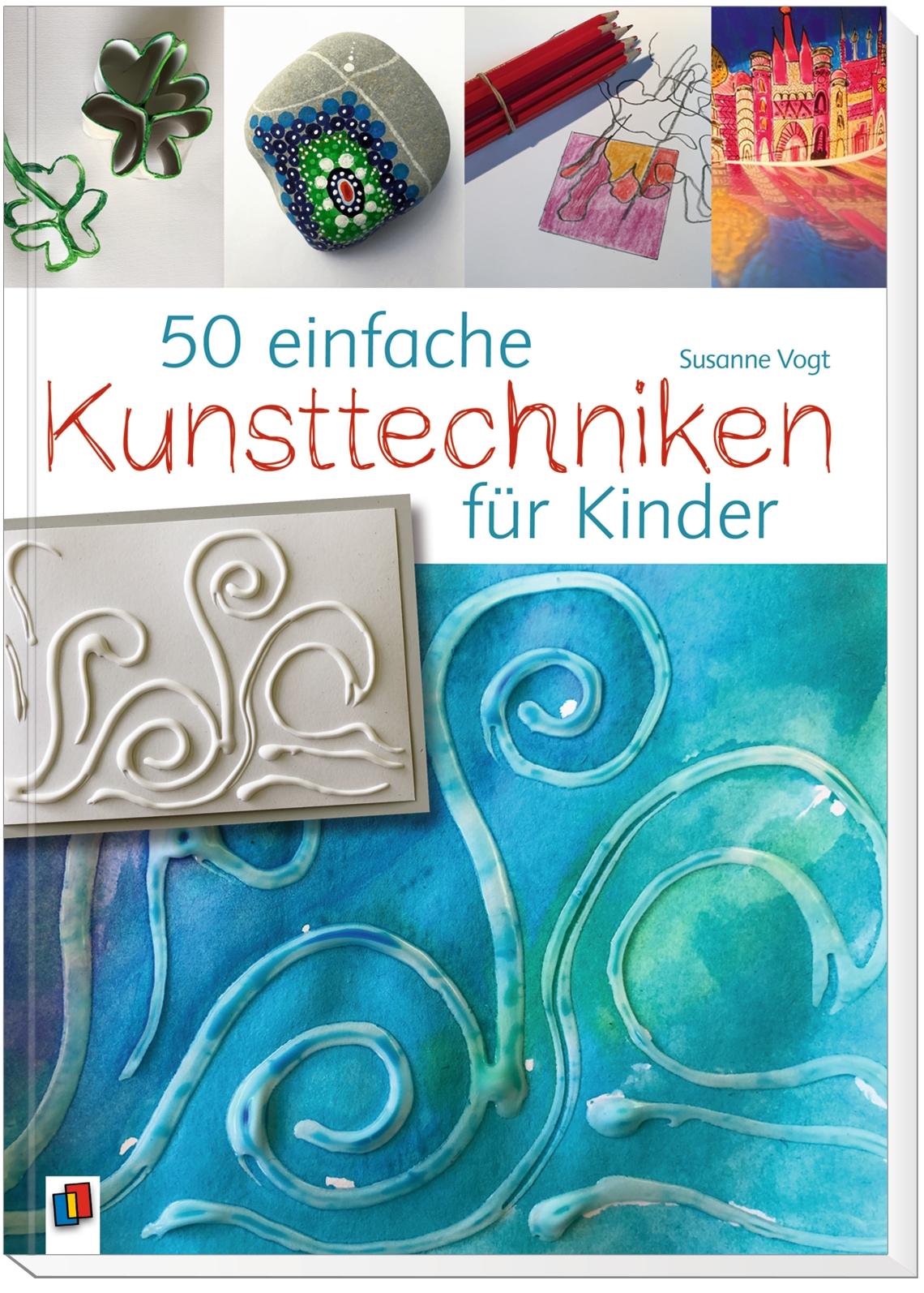 Beispielinhalt (Bild) 50 einfache Kunsttechniken für Kinder
