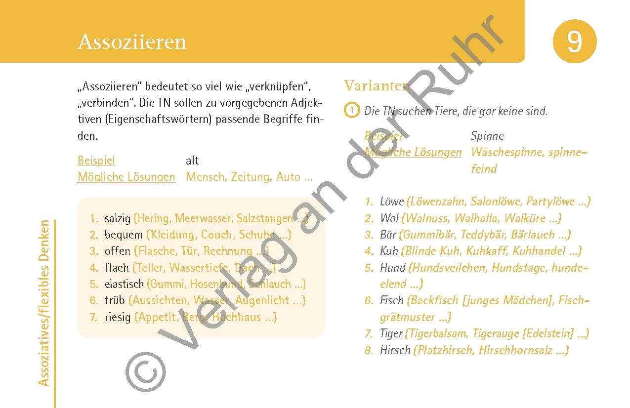 Beispielinhalt (Bild) 10-Minuten-Gedächtnistraining mit Senioren