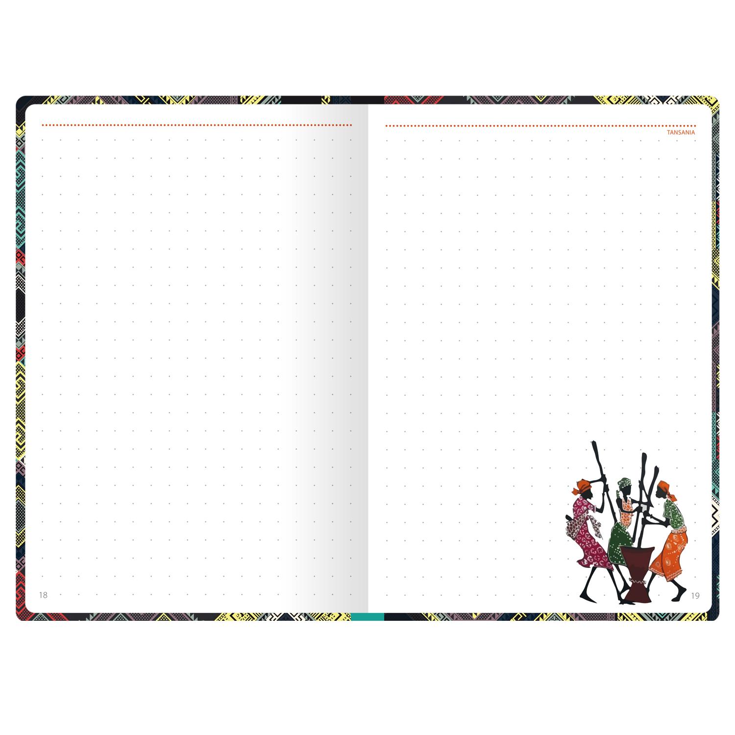 Beispielinhalt (Bild) Reise Know-How Reisetagebuch - Muster aus aller Welt