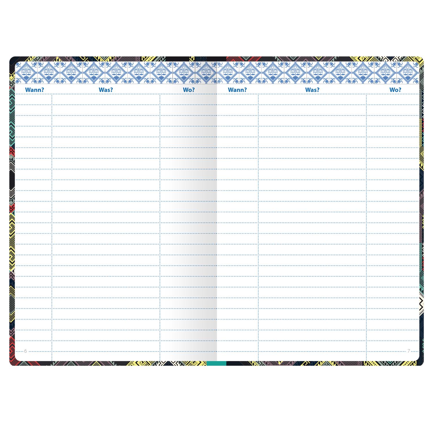 Beispielinhalt (Bild) Reise Know-How Reisetagebuch - Muster aus aller Welt