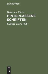 Vorderes Coverbild Hinterlassene Schriften