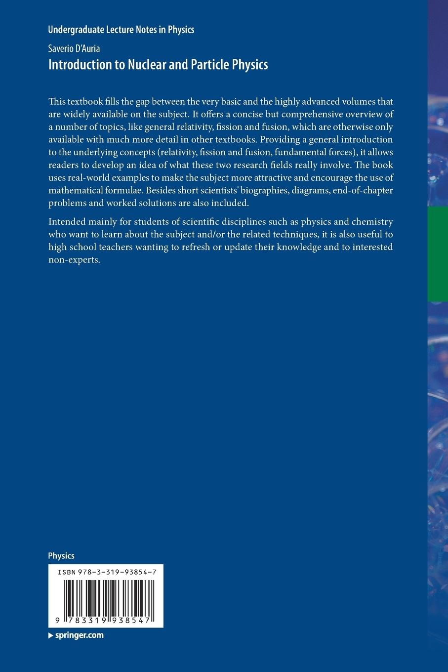Rückseitencover Introduction to Nuclear and Particle Physics
