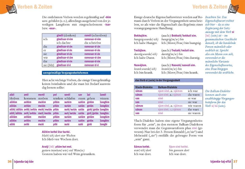 Beispielinhalt (Bild) Romani - Wort für Wort