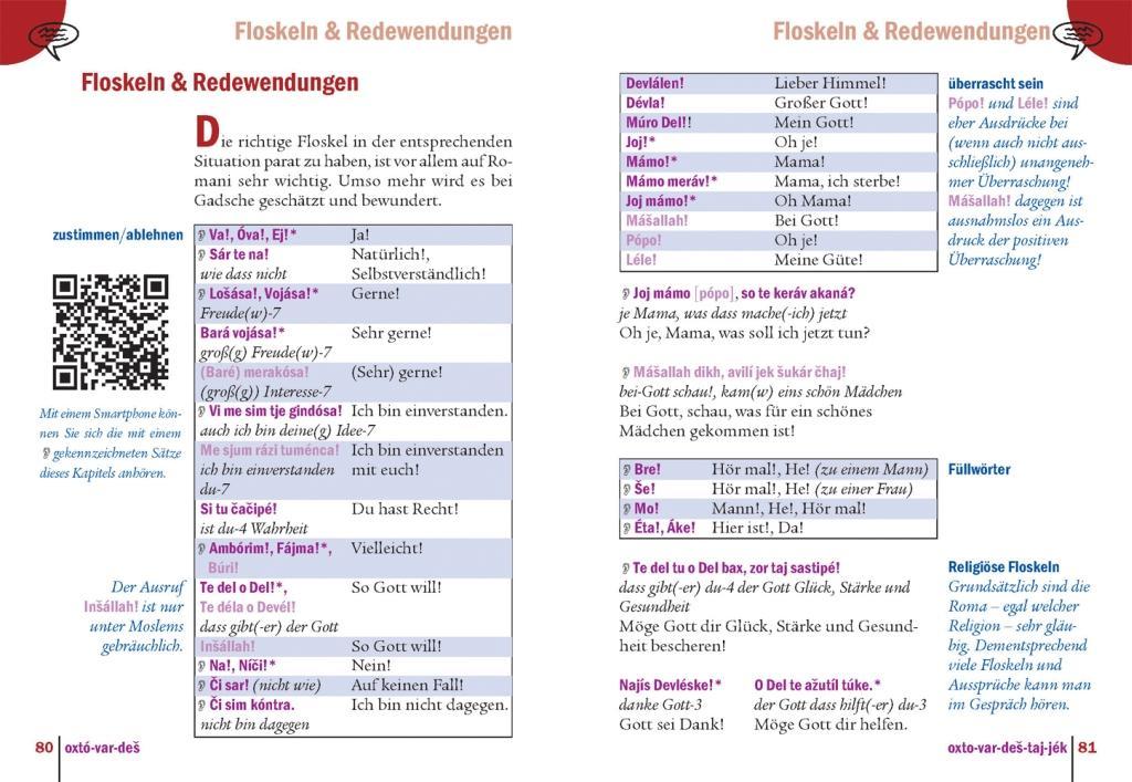 Beispielinhalt (Bild) Romani - Wort für Wort