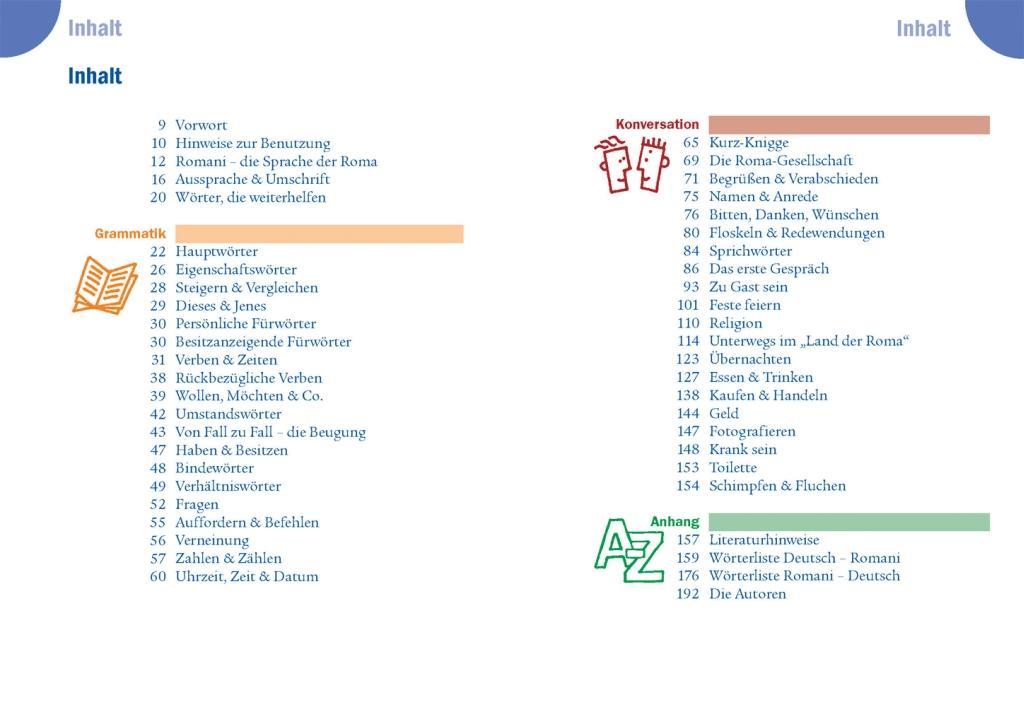 Beispielinhalt (Bild) Romani - Wort für Wort