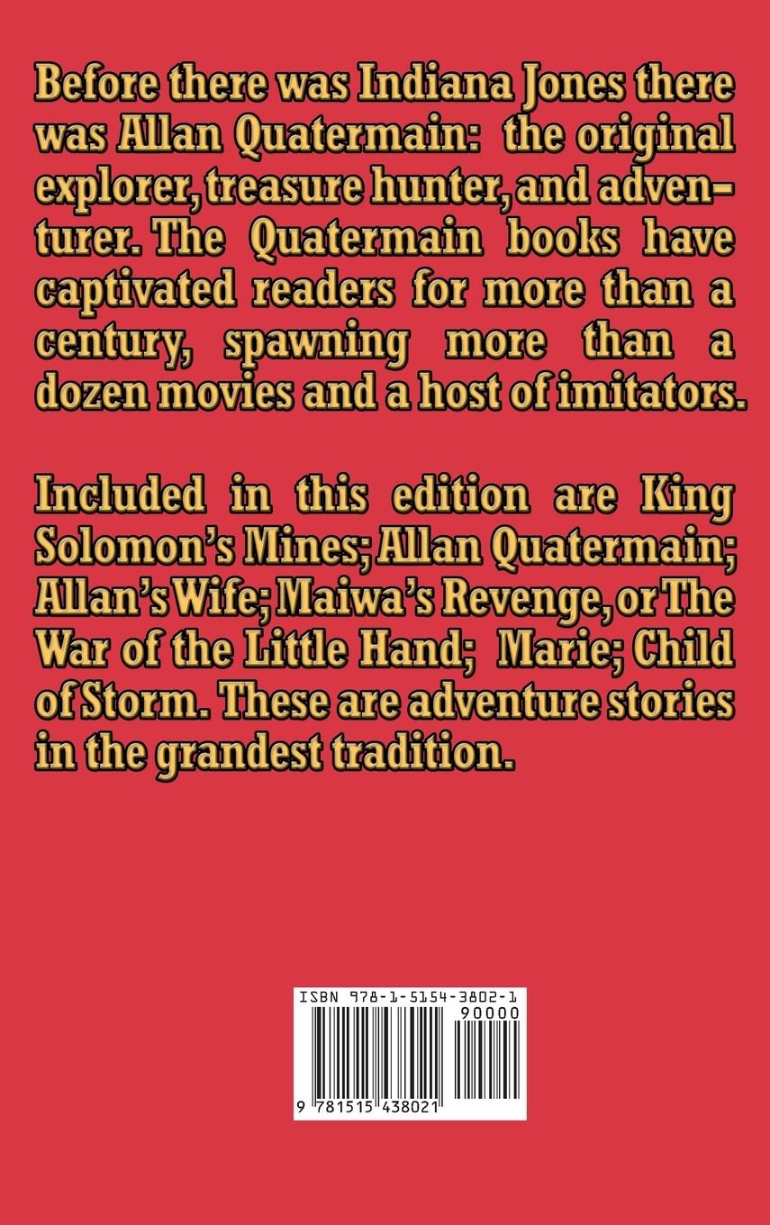 Rückseitencover The Treasury of Allan Quatermain Vol I