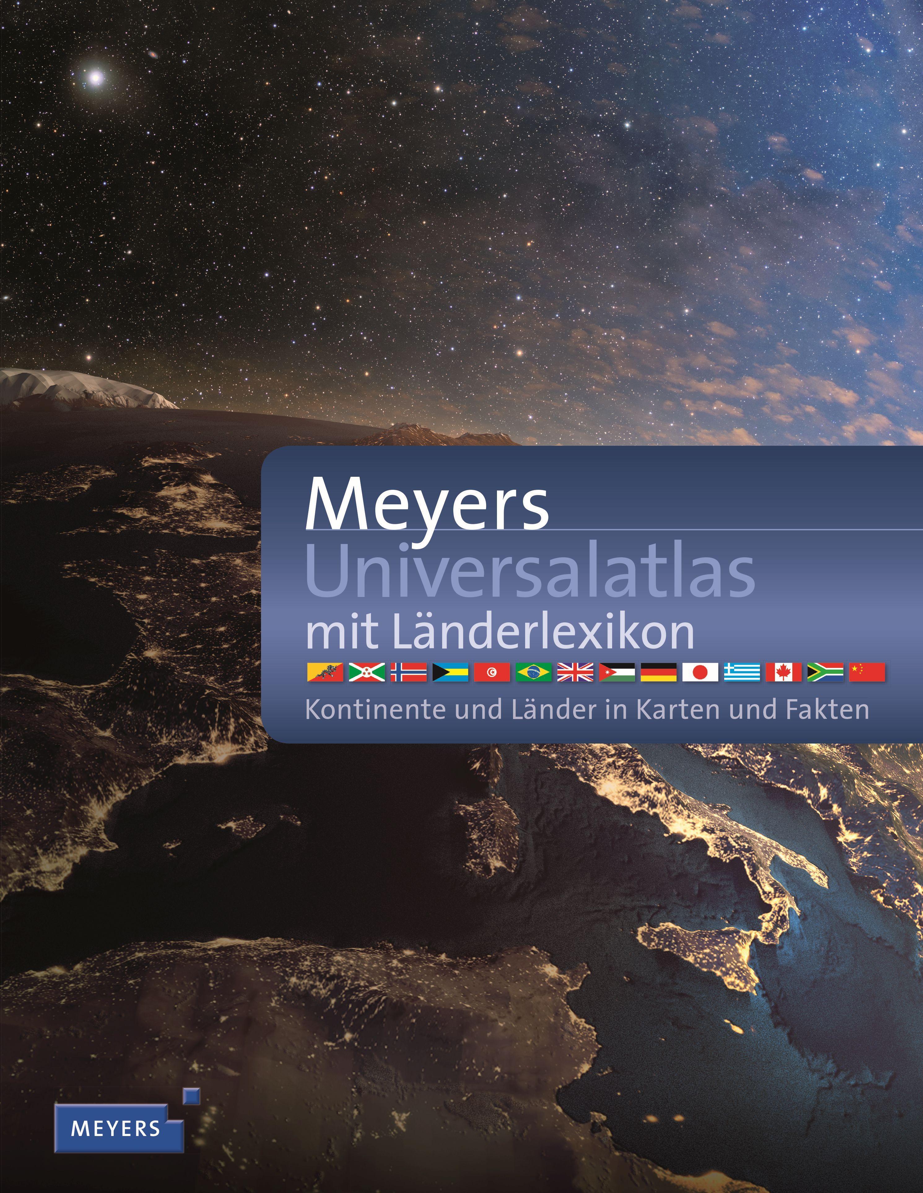 Vorderes Coverbild Meyers Universalatlas mit Länderlexikon