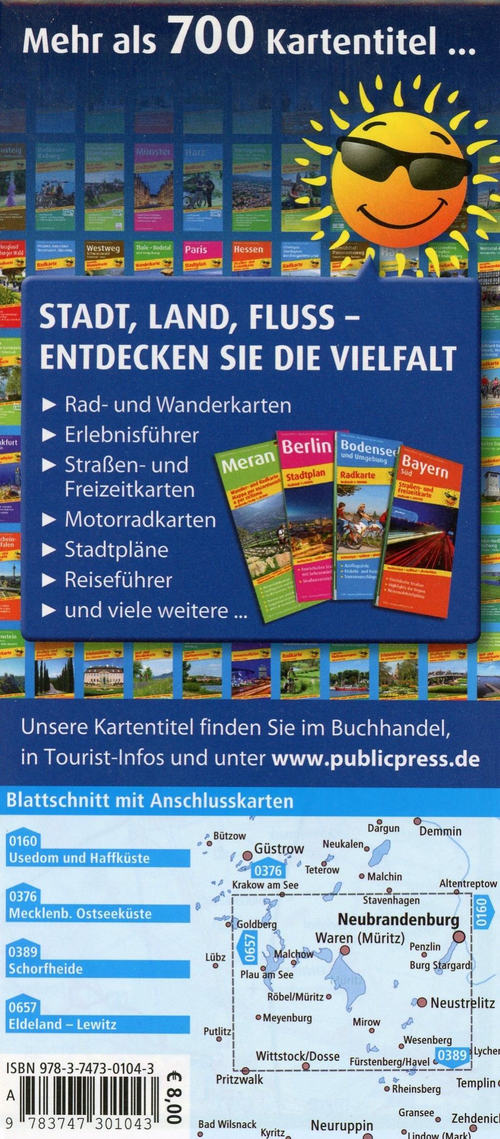 Beispielinhalt (Bild) Mecklenburgische Seenplatte 1:100 000