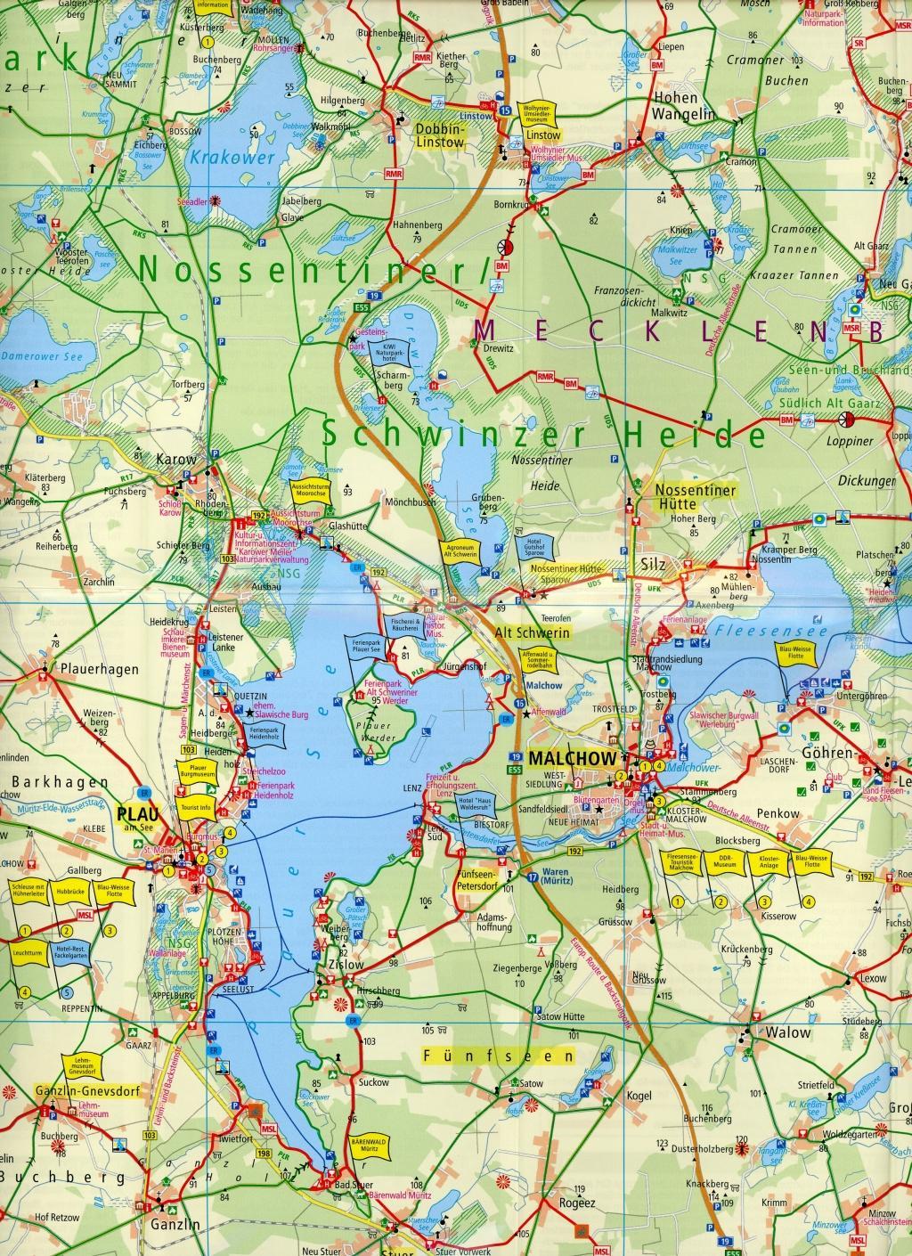 Beispielinhalt (Bild) Mecklenburgische Seenplatte 1:100 000