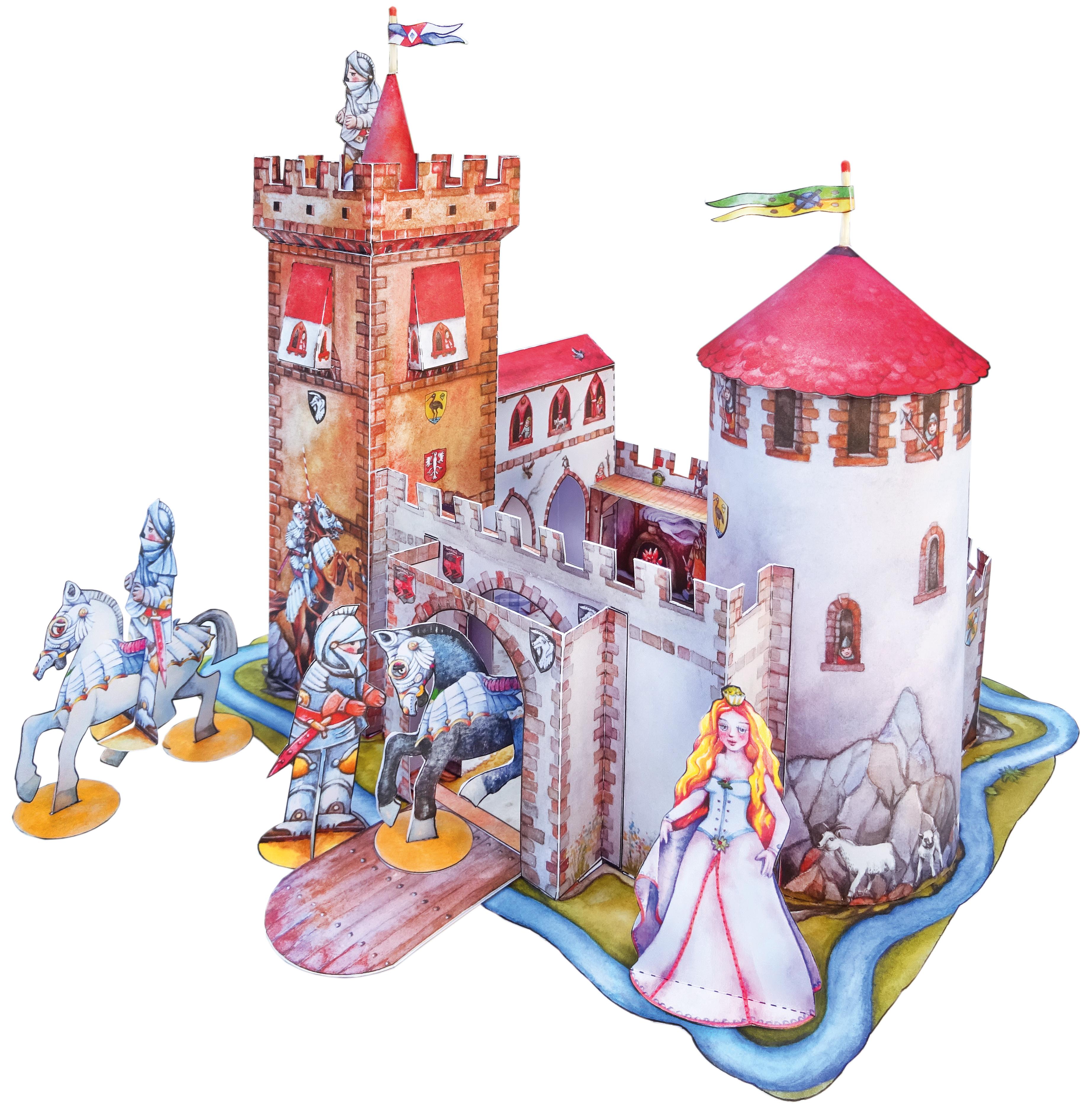 Beispielinhalt (Bild) Ritterburg Bastelbogen