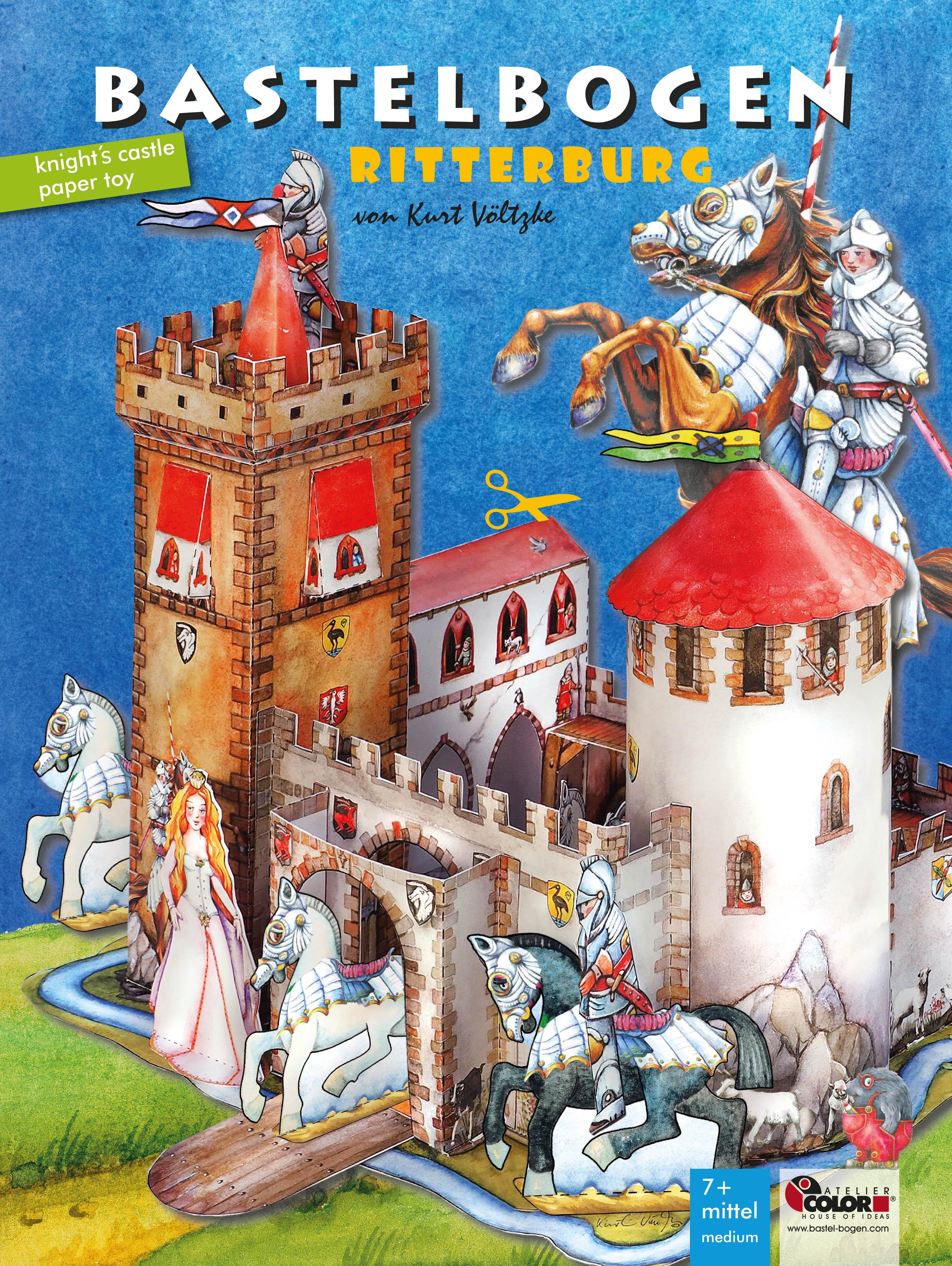 Vorderes Coverbild Ritterburg Bastelbogen