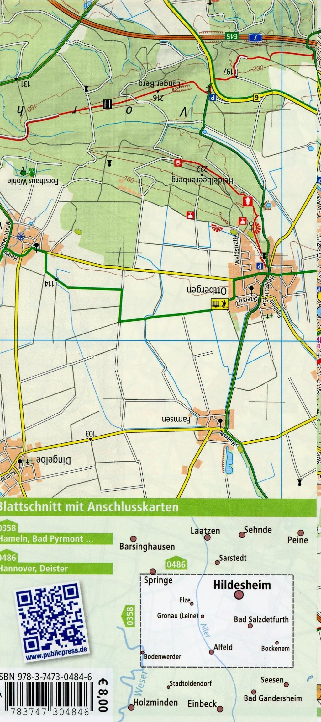 Beispielinhalt (Bild) Hildesheim mit Leine und Innerste 1:50 000