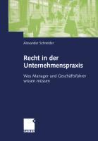 Vorderes Coverbild Recht in der Unternehmenspraxis
