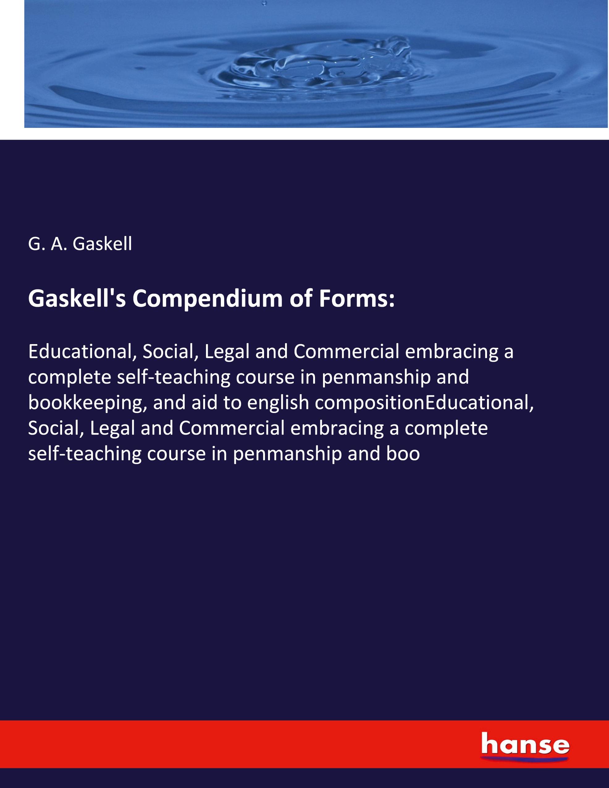 Vorderes Coverbild Gaskell's Compendium of Forms: