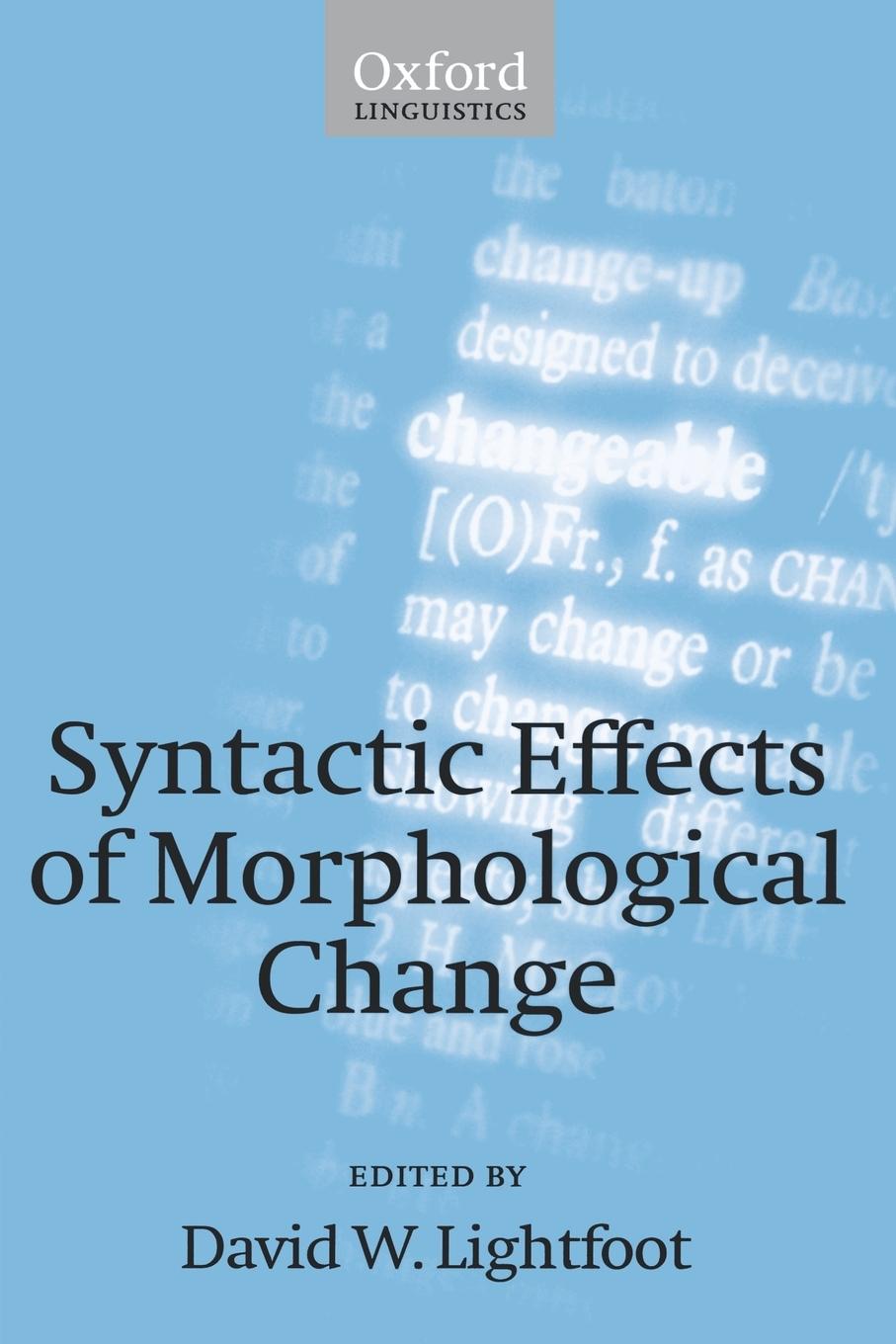 Vorderes Coverbild Syntactic Effects of Morphological Change