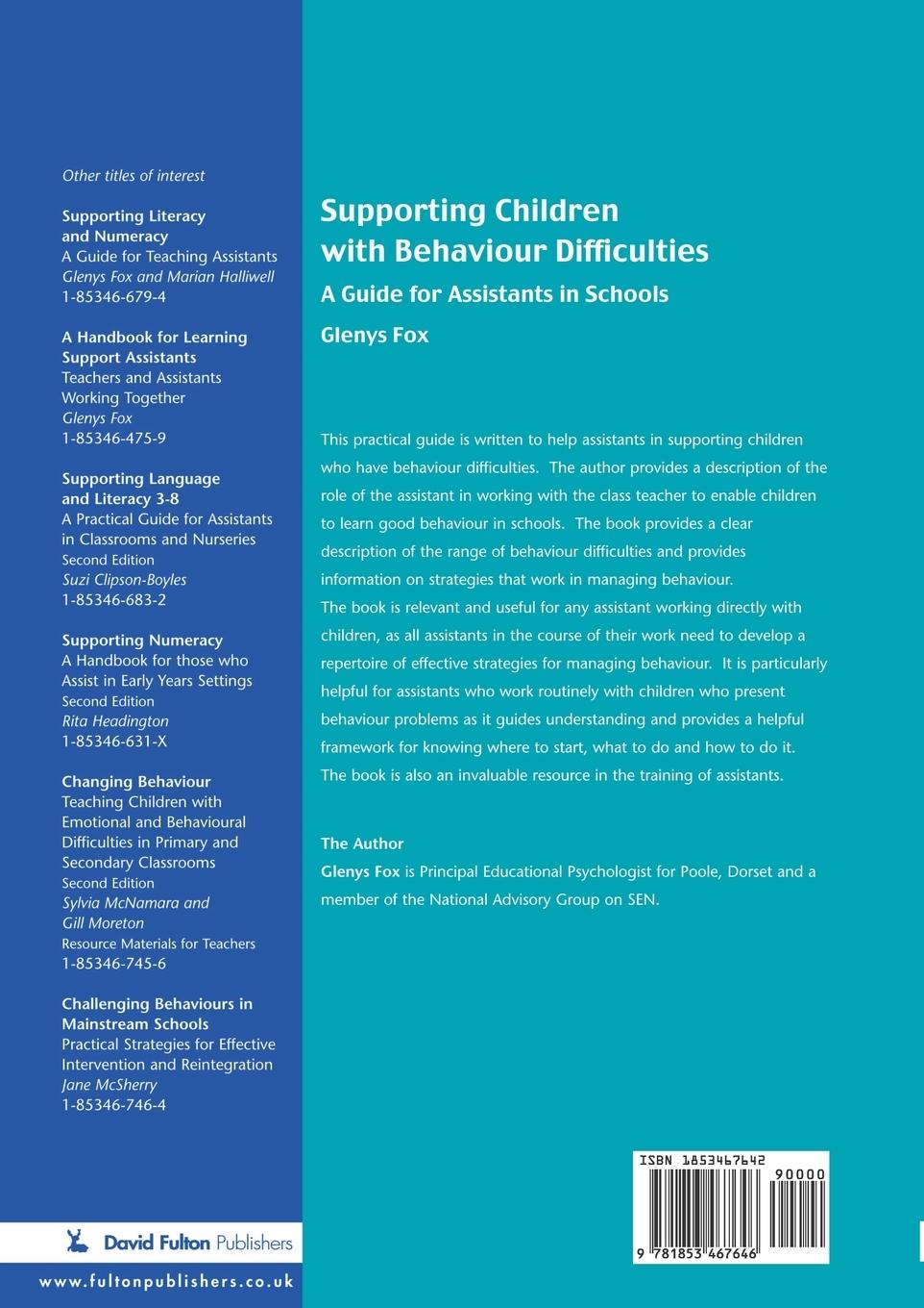 Rückseitencover Supporting Children with Behaviour Difficulties