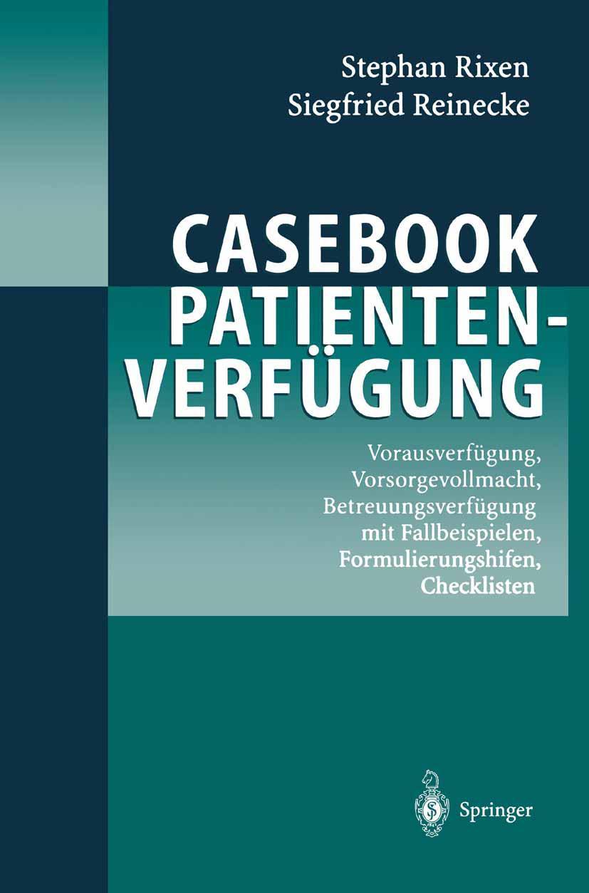 Vorderes Coverbild Casebook Patientenverfügung