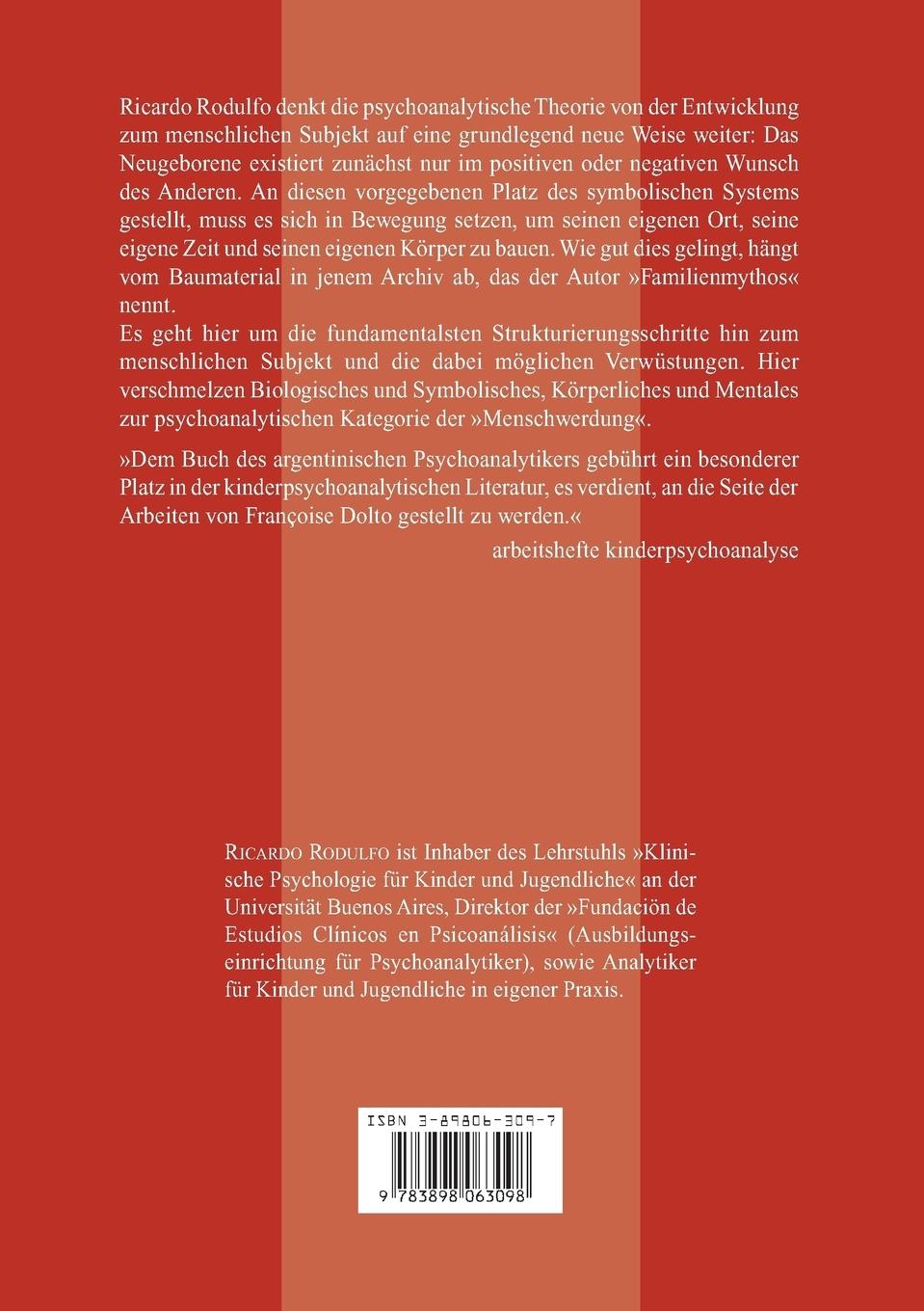 Rückseitencover Die lange Geburt des Subjekts