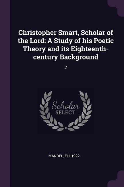 Vorderes Coverbild Christopher Smart, Scholar of the Lord