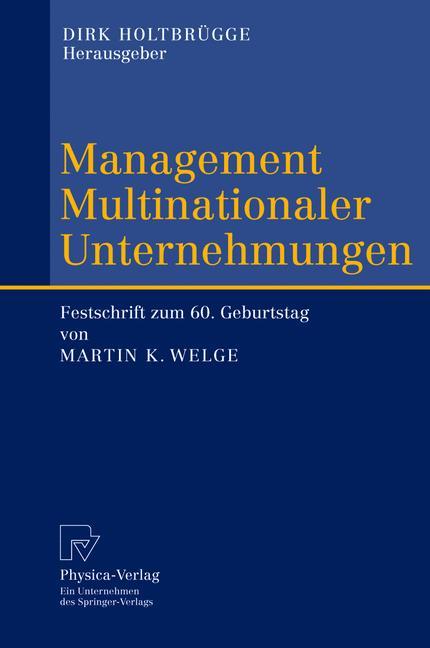 Vorderes Coverbild Management Multinationaler Unternehmungen