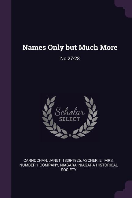 Vorderes Coverbild Names Only but Much More