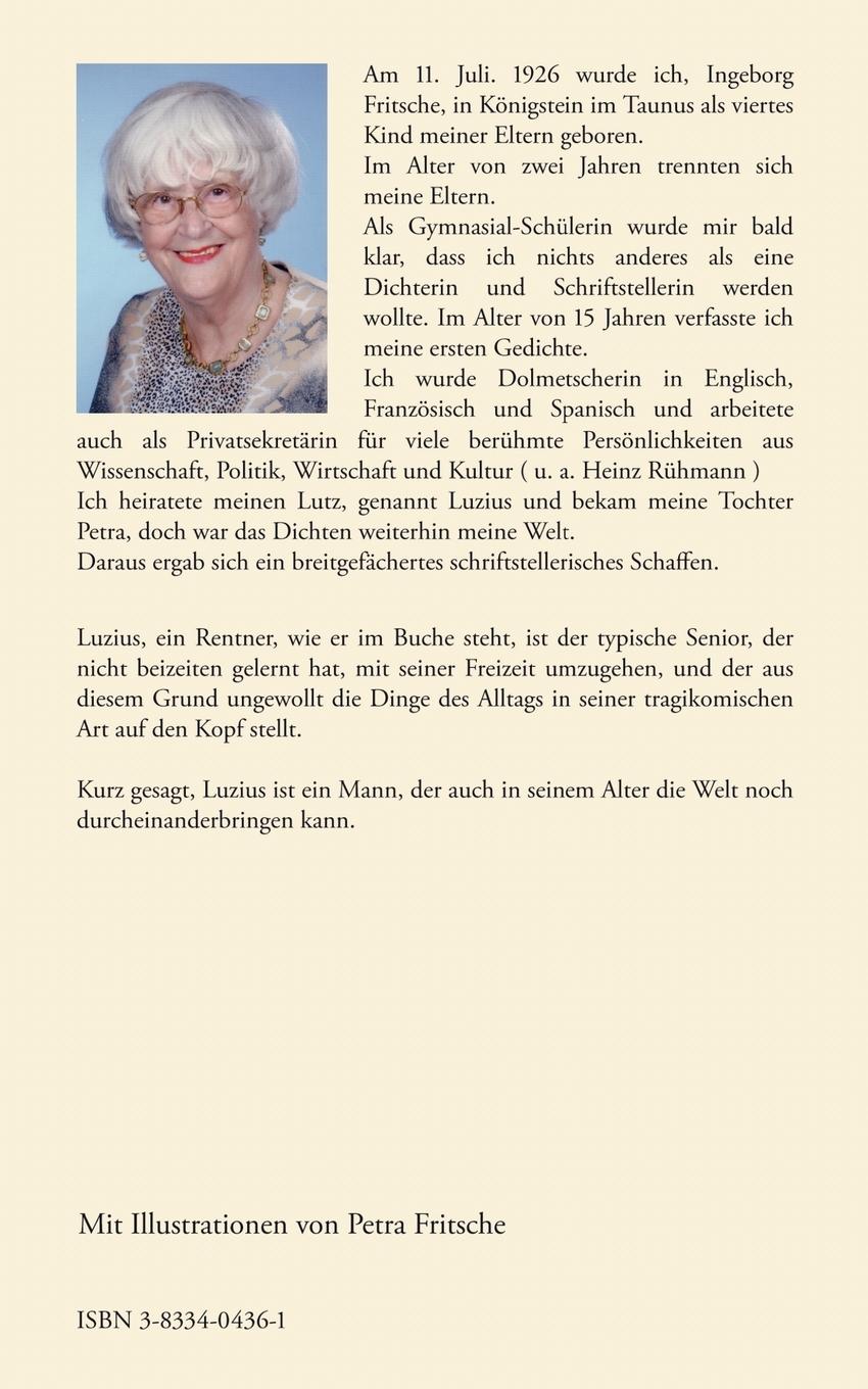 Rückseitencover Luzius - ein Rentner, wie er im Buche steht