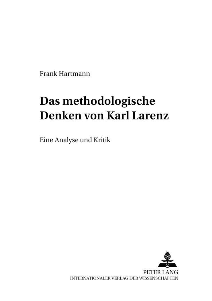 Vorderes Coverbild Das methodologische Denken bei Karl Larenz